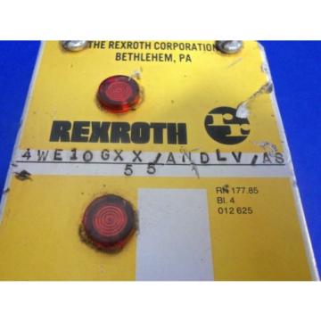 REXROTH 4WE10GXX/ANDLV/AS55110/120 VOLTS 50/60 HERTZ HYDRAULIC VALVE