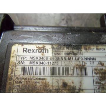 REXROTH MSK040B-0600-NN-M1-UP0-NNNN PERMANENT MAGENT MOTOR *USED*