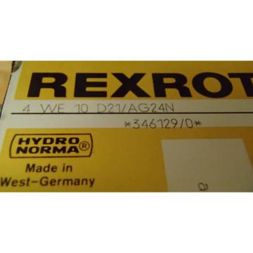 Rexroth Directional Control Valve 4-WE-10-D21/AG24N _ 4WE10D21AG24N _ 346129/0