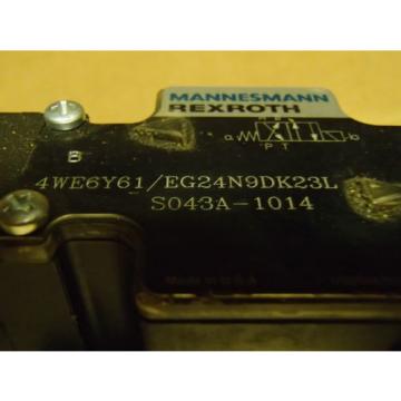 Mannesmann Rexroth Control Valve 4WE6Y61/EG24N9DK23L _ S043A-1014 _ S043A1014