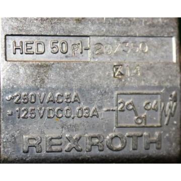 Rexroth HED 50 P1-20/350 | Hydraulic Valve Hydro Electric Pressure Switch