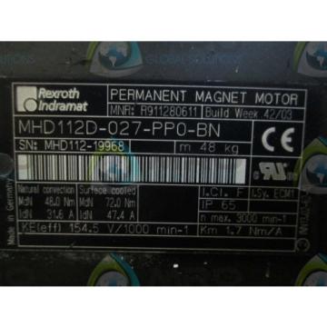 REXROTH INDRAMAT MHD112D-027-PP0-BN PERMANENT MAGNET MOTOR *NEW IN BOX*