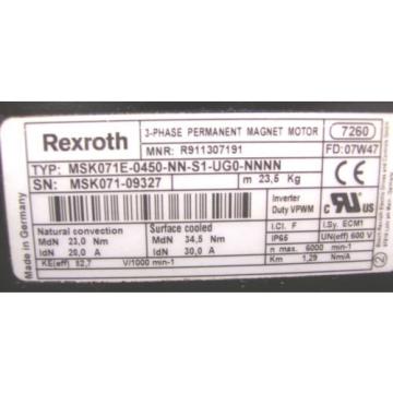*NEW*  REXROTH  PERM MAGNET MOTOR  MSK071E-0450-NN-S1-UG0-NNNN  60 Day Warranty!