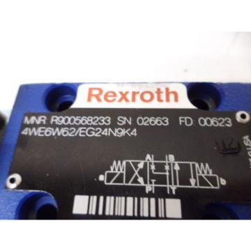 REXROTH 4WE6W62/EG24N9K4 HYDRAULIC VALVE R900568233 *NEW NO BOX*