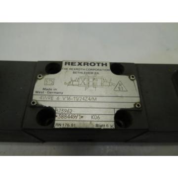 Rexroth 4WRE6V16-11/2424/M D03 Hydraulic Proportional Directional Valve