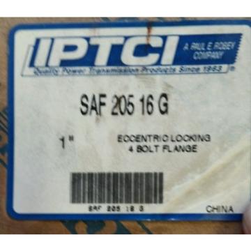 New 6088F1 Deep groove ball bearings 188W1  SAF 205-16G 1&#034;  eccentric locking 4 bolt flange IPTCI