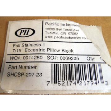 1 NNCF4888V Full row of double row cylindrical roller bearings NEW PACIFIC INDUSTRIES SHCSP-207-23 STAINLESS 1- 7/16&#034; ECCENTRIC PILLOW B