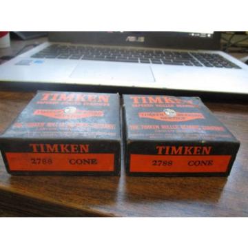 NEW  LOT OF 2 TAPERED ROLLER BEARING CONE 2788