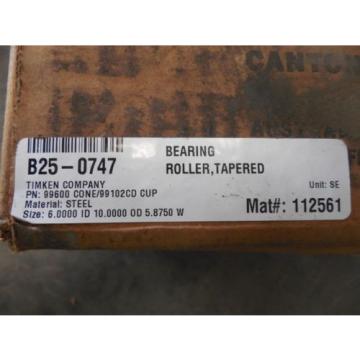 NEW  9960 / 99102CD Tapered Roller Bearing Cone &amp; Cup Assembly