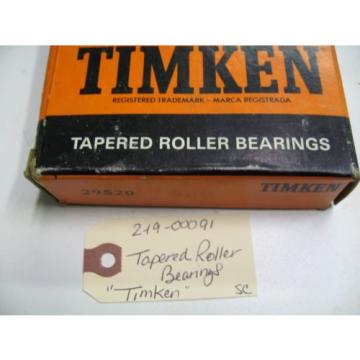  29590 &amp; 29520 Tapered  Cone Roller Bearing W/Race Cup (1) Set 2 pcs (091)