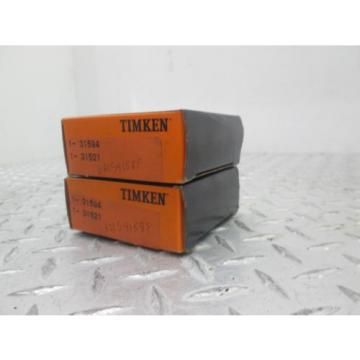 TIMKIN TAPERED ROLLER BEARINGS 1-31594 1-31521 62154158F LOT OF TWO