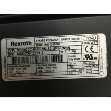 New In Box Rexroth Servo Motor MSK070C-0450-NN-S2-UP0-RNNN  Free Shipping