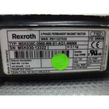 Rexroth MSK030C-0900-NN-S1-AG1-NNNN, 3-Phase Permanent Magnet Motor mit Bremse