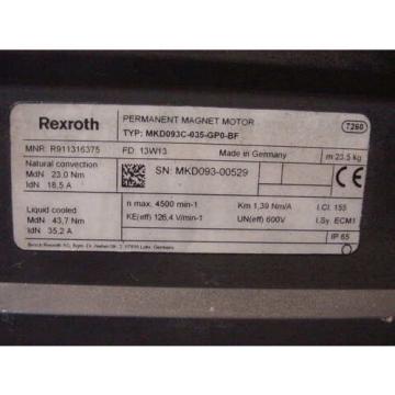 Rexroth Servo Motor MKD093C-035-GP0-BF Indramat Encoder