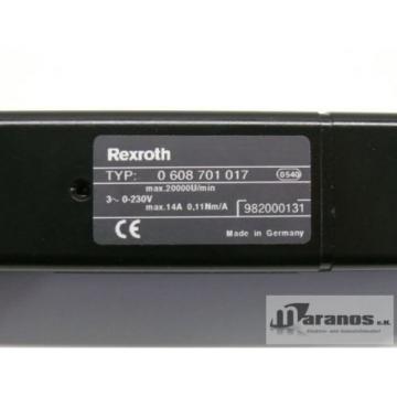 NEU Rexroth 0 608 701 017 Bosch Motor 0-230V max. 14A 0,11Nm/A max. 20000U/min
