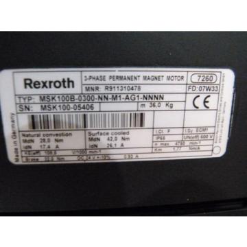 Rexroth MSK100B-0300-NN-M1-AG1-NNNN 3-Phase Permanent-Magnet-Motor   &gt; ungebrauc