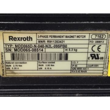 REXROTH 3~ PERMANENT-MAGNET-MOTOR &lt;&gt; MDD065D -N-040-N2L-095PB0