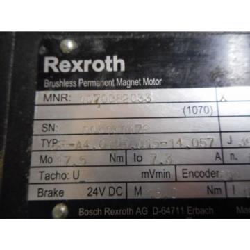 Rexroth Type SF-A4 0125 015-14.057 Servo Motor Nr 1070082033 Used Good Working
