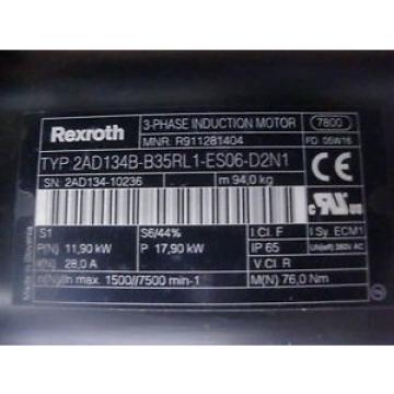REXROTH 3-PHASE INDUCTION MOTOR   2AD134B-B35RL1-ES06-D2N1
