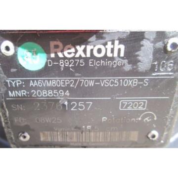 AA6VM80EP2/70W-VSC510XB-S,  Rexroth Motor, 18.5 cu in3/rev
