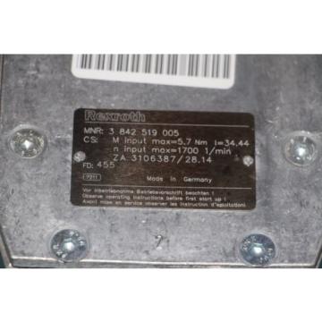 Bosch/Rexroth 3-842-519-005 Gear Box For Conveyor Drive 3842519005 New