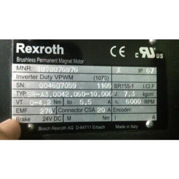 Bosch Rexroth 1070076976 Brushless permanent magnet motor SR-A3.0042.060-10.000