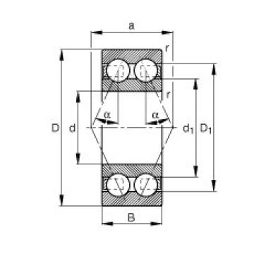 FAG Germany Angular contact ball bearings - 3306-BD-XL