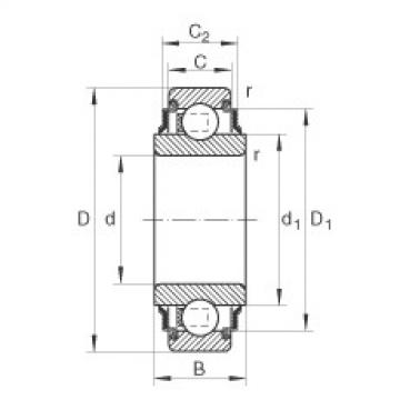 FAG Germany Radial insert ball bearings - 203-XL-KRR-AH02