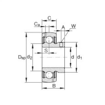 FAG Germany Radial insert ball bearings - GAY012-NPP-B-AS2/V