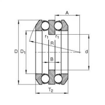 FAG Germany Axial deep groove ball bearings - 54205 + U205