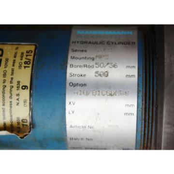 Mannesmann Rexroth Hydraulic Cylinder CEM1 50mm Bore 36mm rod 500mm Stroke 16mpa