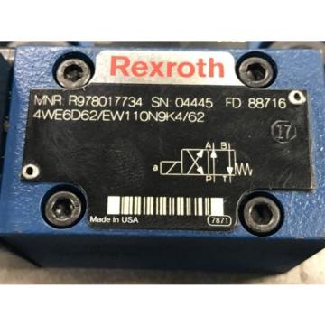 USED REXROTH LFA 40 WEA-71//12 HYDRAULIC VALVE 4WE6D6d/EW110N9K4/62 (O1)