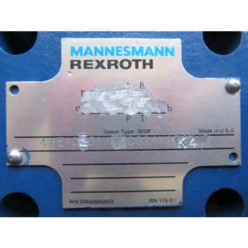 Mannesmann Rexroth 4WE10E31/CG24N9K4 Hydraulic Control Valve VGC!!! Free Ship