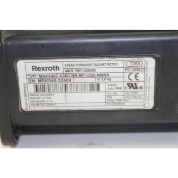 Rexroth MSK040C-0600-NN-M1-UG0-NNNN Servo motor MSK040C0600NNM1UG0NNNN