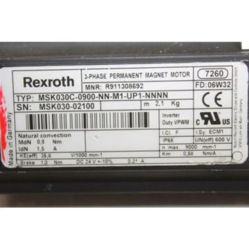 Rexroth MSK030C-0900-NN-M1-UP1-NNNN Servomotor MSK030C0900NNM1UP1NNNN