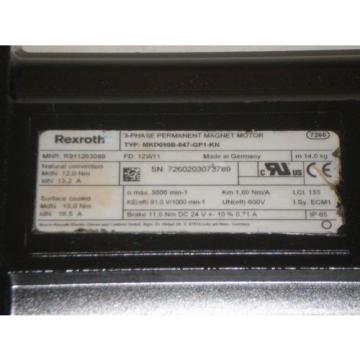 Indramat MKD090B-047-GP1-KN Permanent Magnet Motor Rexroth Servo R911263089