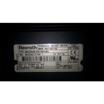 Rexroth / Indramat MHD093B-058-NP0-BA Servo Motor R911287126 REfurbished