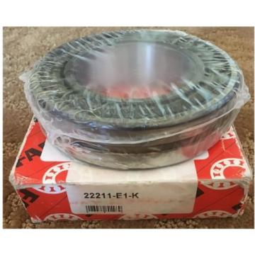  22211E1K Spherical Roller Bearing Tapered Bore Steel Cage Normal Clearance