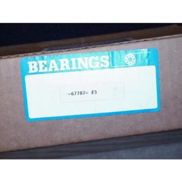  67787 #3 Bearing Tapered Roller Bearings Single Row Cone Shaped NEW!