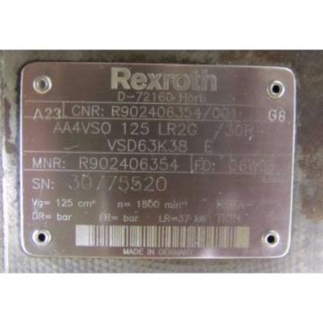 REXROTH R902406354 VG=125 CM³ AA4VS0 125 LR2G /30R-VSD63K38 E HYDRAULIC PUMP