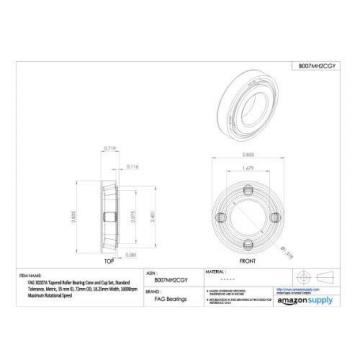  Bearings  30207A Tapered Roller Bearing Cone and Cup Set Standard