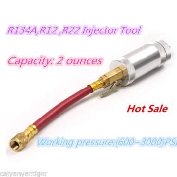 R134a R12 R22 Car Liquid Filling Oil Cylinder Injector Filler Tube 600-3000PSI