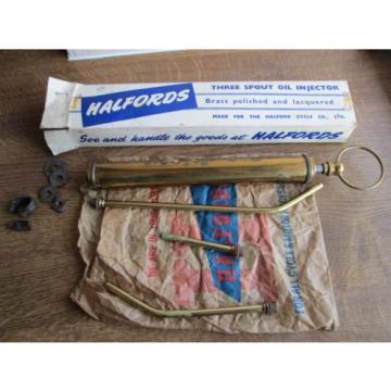 Vintage Halfords Three Spout Oil Injector in Original box (spares or repair)