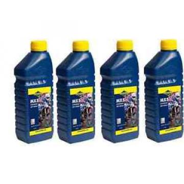 4 X 1 LITRE PUTOLINE MX5 TWO STROKE OIL synthetic  LITRE pre mix &amp; injector