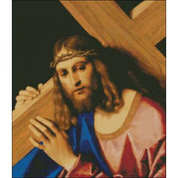 Goldmilky   Cross stitch kit &#034;Christ （Jesus）Bearing the Cross&#034;  17&#034;x 20 inch  -a30