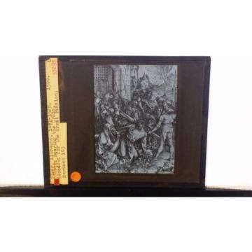 Albrecht   Dürer: &#034;Christ Bearing the Cross&#034;, Woodcut, Magic Lantern Glass Slide