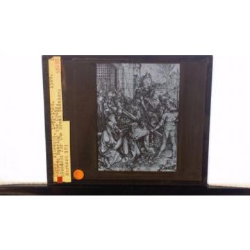 Albrecht   Dürer: &#034;Christ Bearing the Cross&#034;, Woodcut, Magic Lantern Glass Slide