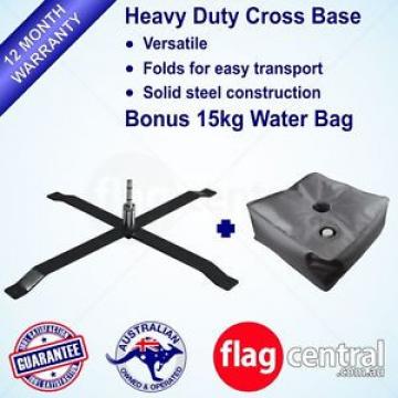Steel   Cross Base Double Ball Bearing Heavy Duty Outdoor Flag Base Plus Waterbag