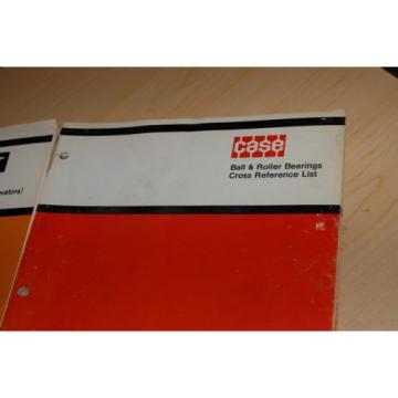 CASE   BALL ROLLER BEARING Spare Parts CROSS REFERENCE Manual book catalog skf mrc