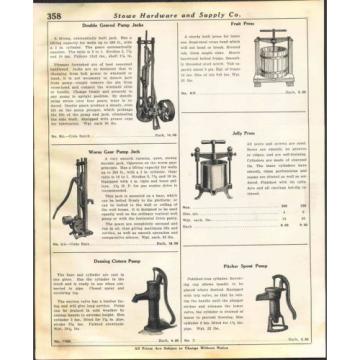 1930   AD Bevan Roller Bearing Water Well Pump Jack Red Cross Fruit Apple Press